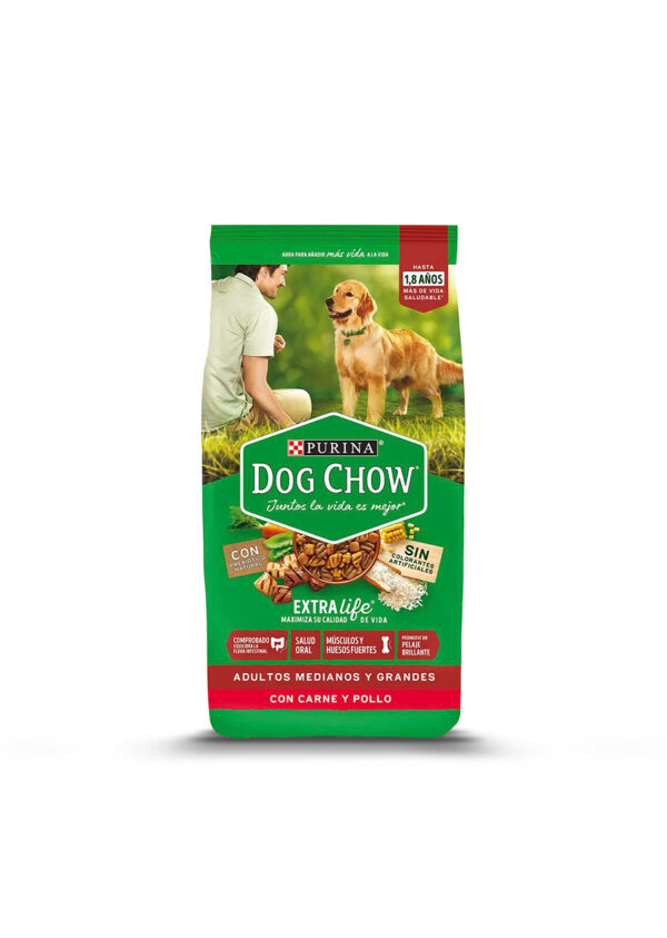 Dog Chow Adultos Medianos y Grandes Sabor Carne 21kg