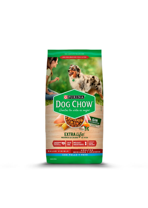 Dog Chow Adultos Medianos y Grandes Sabor Pollo y Pavo 21kg