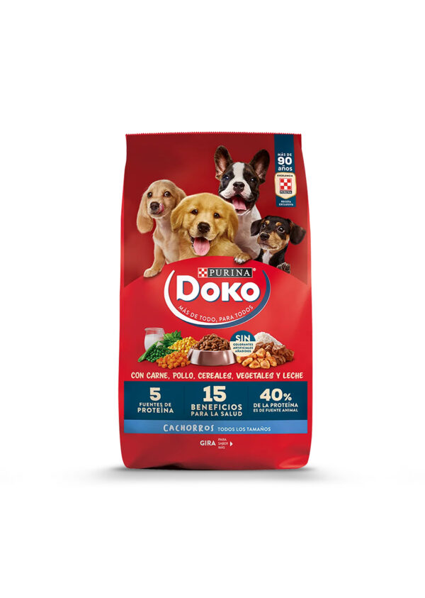 Doko Cachorro con Carne, Pollo, Cereales, Vegetales y Leche 21kg