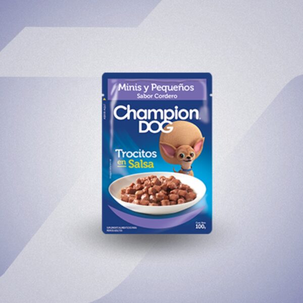 Champion Dog Caja Pouch Razas Pequeñas Sabor Cordero 100g