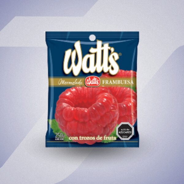 Mermelada Watts Frambuesa 225g - Caja 24 Unidades